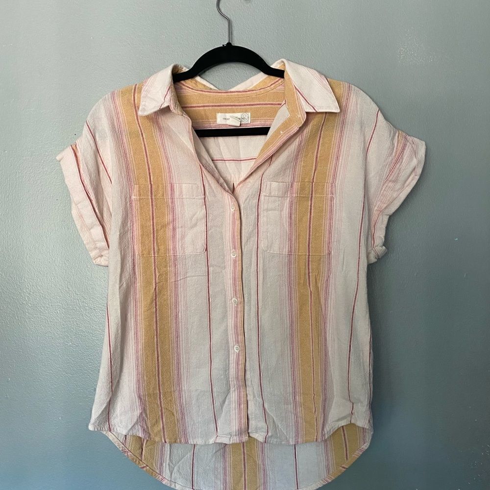 Treasure & Bond Stripe Shirt, Size XS